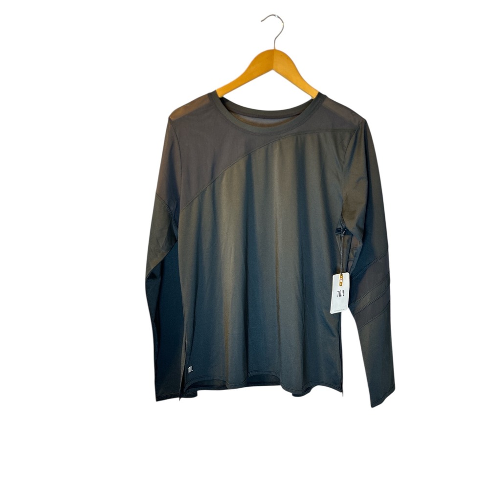 TAIL Augusta Long‎ Sleeve Onyx Black UPF 50 Active Top Women's XL